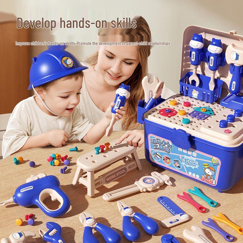 Xiaobei Hippo Toolbox: TikTok-Inspired Electric Drill & Screw Set for Kids