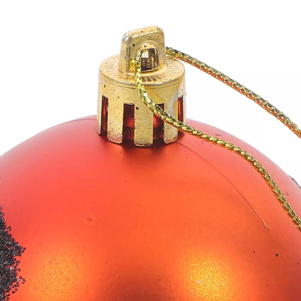 6Pcs 6cm Halloween Hanging Ball Mini Tree Ornament DIY Halloween Tree Baubles  for Home Party