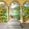 3d Pillar Arch Lake View Photo Wallpaper Building Murals Living Room Study Creative Home Decor Wall Mural 3d Frescoes