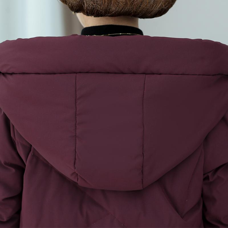 Middle Age Women's Down Coats Winter Vintage Parkas Plus Size Elegant Loose Thick Warm Puffer Jackets Woman Outerwears