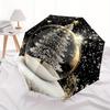 Snow Globe Christmas Tree with Star DecorationUmbrella, Portable 3-Fold Compact Umbrella,Christmas Gift ES622