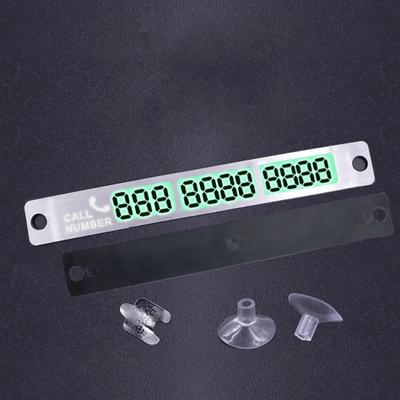 Luminous SUV Temporary Parking Card Hide Phone Number Plate Car Ornament Decoration Dashboard Automotive Car Accessories