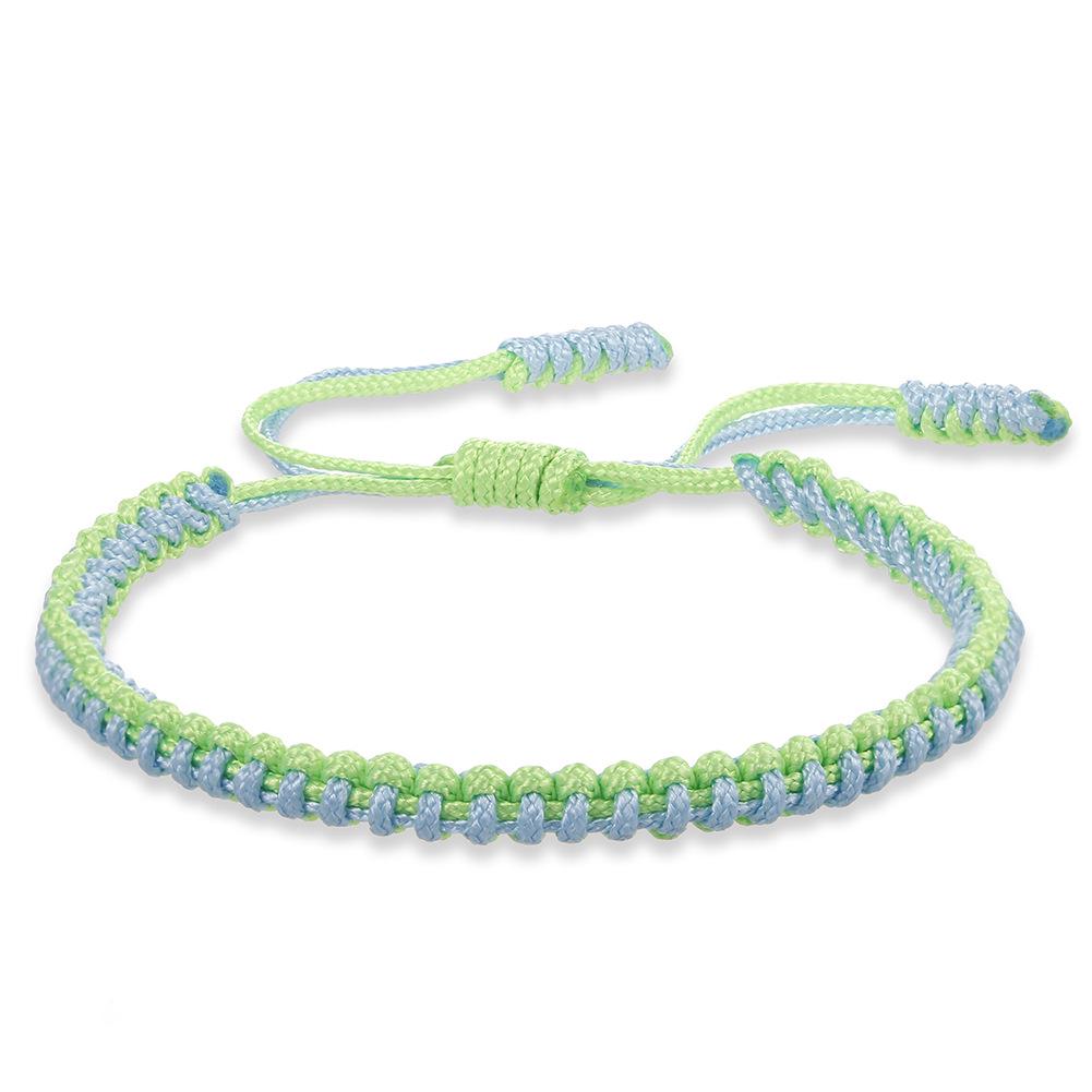 Women's Two-Color Ethnic Knot Bracelet: High-End Handwoven Jewelry