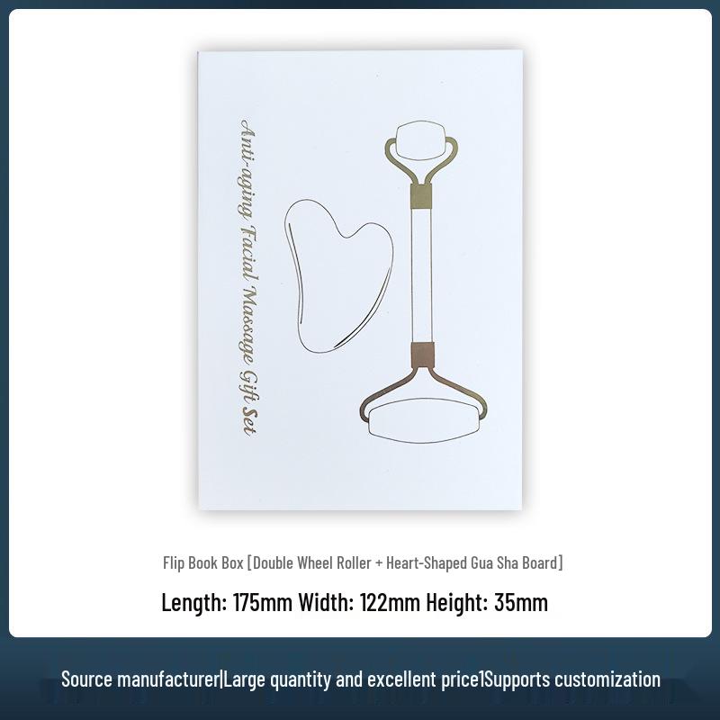 Jade Roller & Heart Plate Set - Dongling Jade Face Massager for Skin Care
