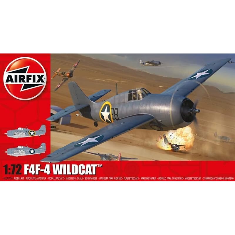 

airfix 1/72 american navy Grumman F4F-4 wildcat plastic model X-2070A Molding color
