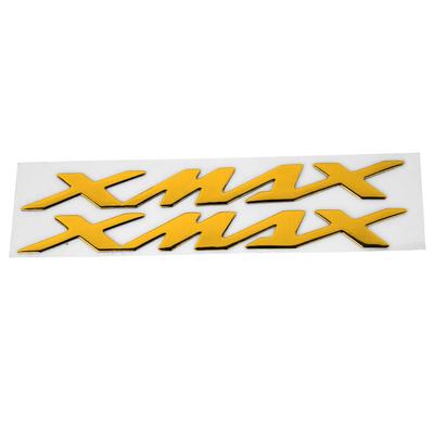 Pár samolepek s motocyklovým emblémem, 3D nálepky pro XMAX XMAX 125 250 400(Žlutá )