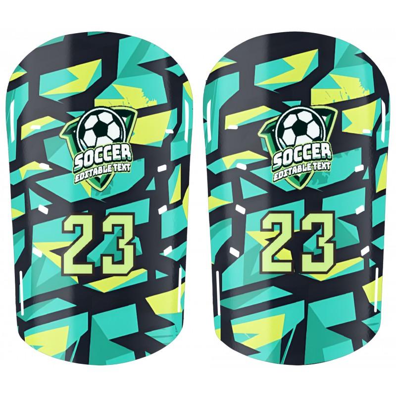 Professional Soccer Shin Guards With Sublimation Print Training Match Use