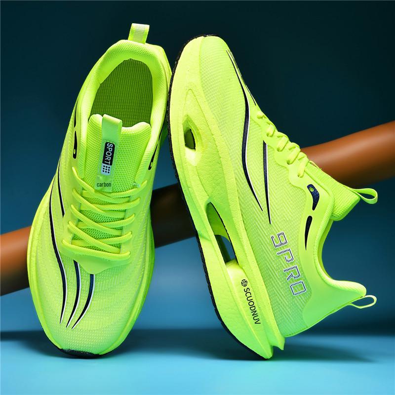 Scarpe da Corsa da Gara con Piastra in Carbonio per Ragazzi - Ultraleggere, Ammortizzanti, Mesh Traspirante per Bambini Medi e Grandi