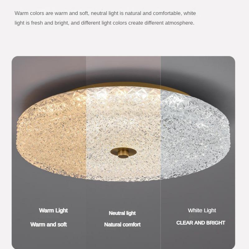 Øyebeskyttelse, Lys luksus LED-taklys, soveroms- og arbeidslys, moderne, enkel, romantisk og varm, sirkulær lysarmatur for hovedsoverom