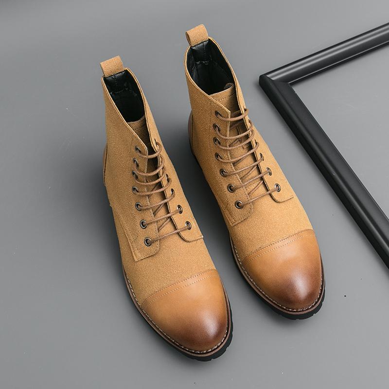 

Men s Business High Top Boots Chelsea Boots Fashionable and Versatile Trendy Street Style Comfortable Soft Sole Non slip Design Fashion Style Daily We 38