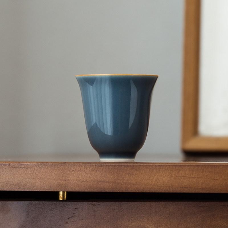 Raw ore color glaze handmade tea cup offering red master single cup smelling cup high temperature kung fu tea set teacup