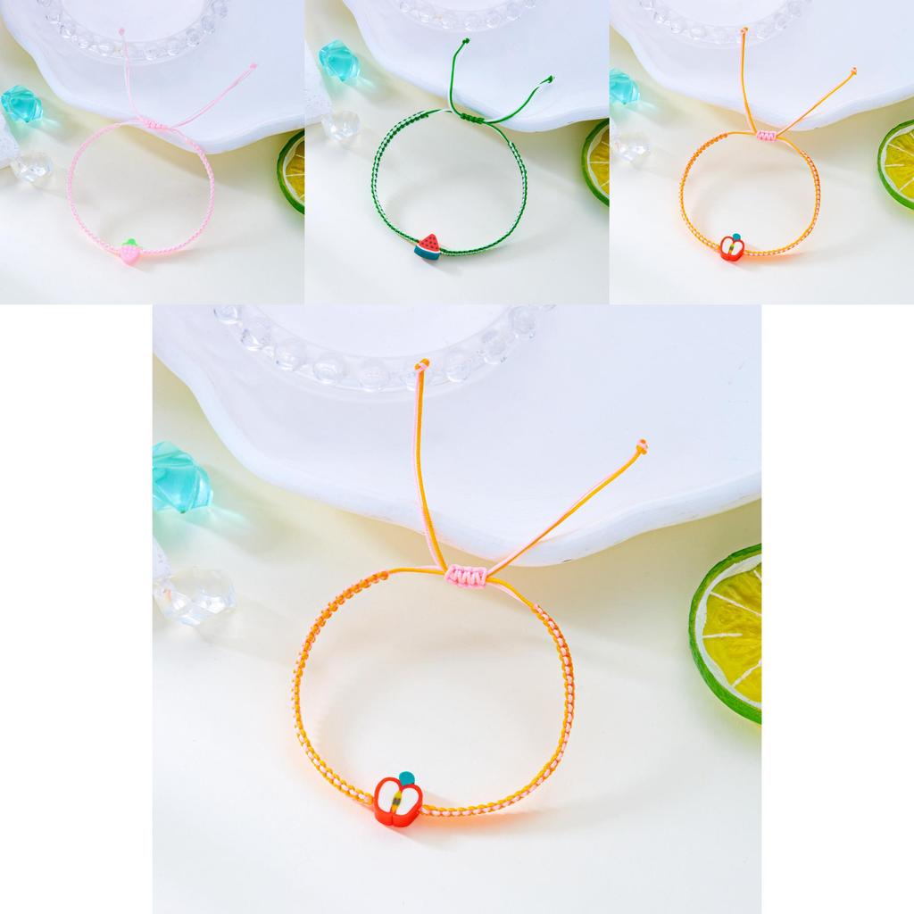 Summer Fruit Bracelet With Handmade Soft Clay For Women And Friendship Gifts