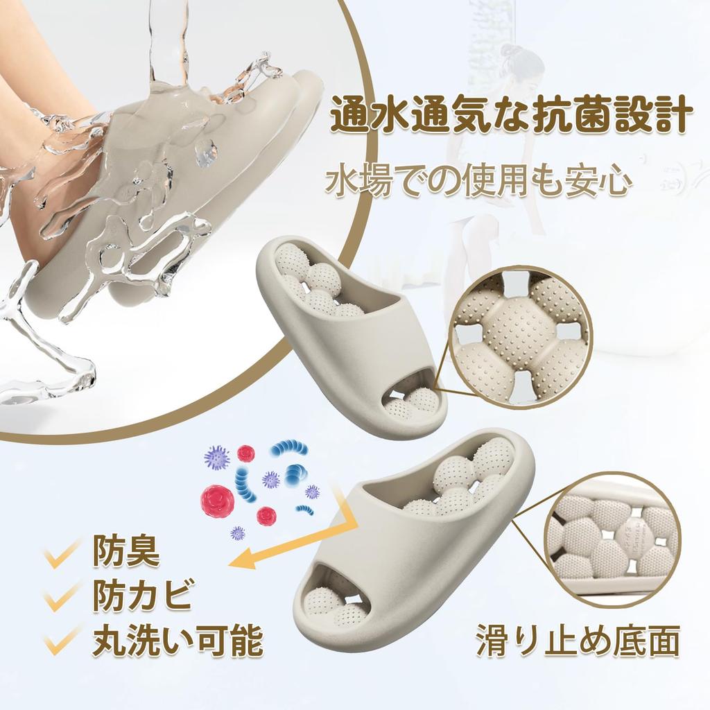 MuGaoDee Health Sandals and Slippers by a Physical Fits Foot Lengths and Reflexology Health Foot Platform Indoor and Outdoor Room Shower Just Put It