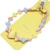 New Design Short Candy Color Silicone Love Heart Bead Mobile Wrist Phone Chains Mobile Phone Straps