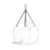 Clear Acrylic Window Bird Feeder Strong Suction Cup Chain Bird House Transparent Round Hanging Bird Feeder