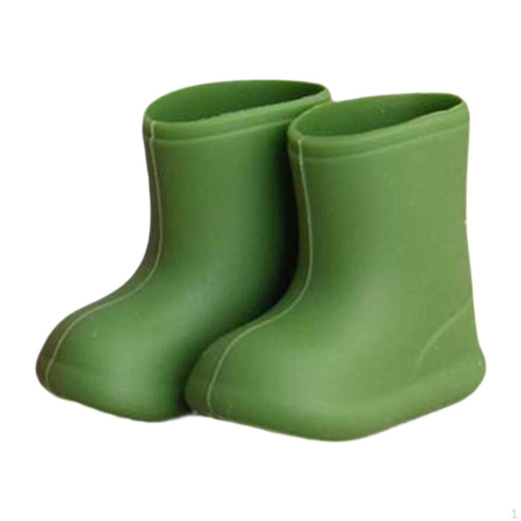 Mini Rain Boots Doll Shoes for 1/12 BJD Dolls Decorative Dollhouse Accessories, Realistic DIY
