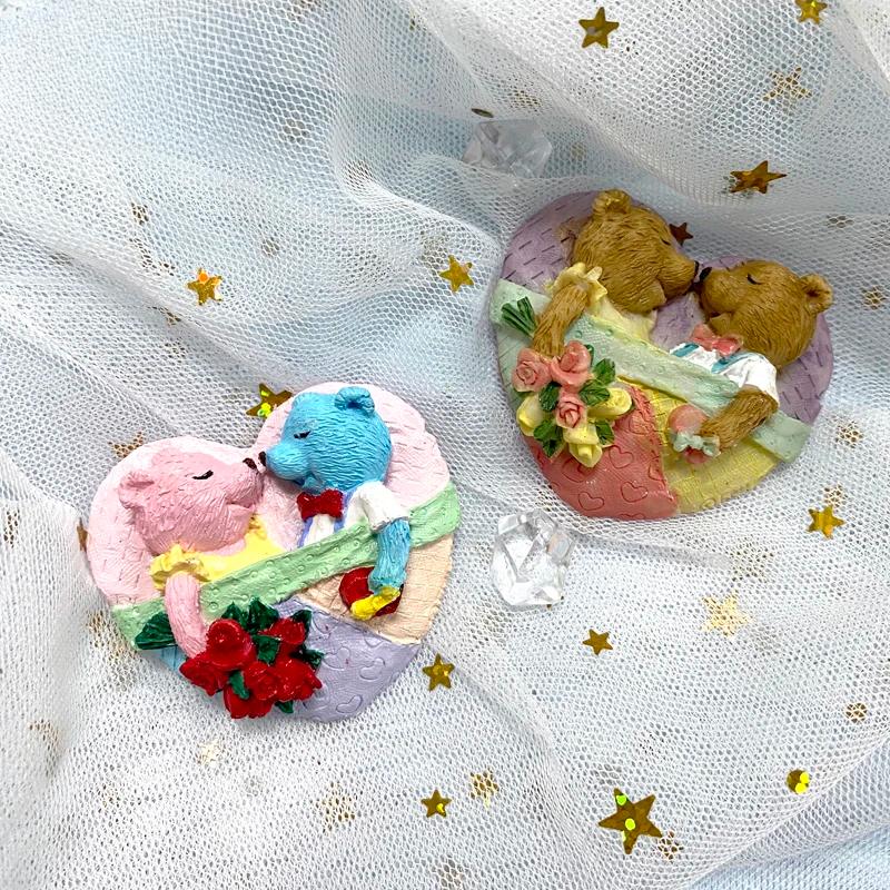 Love Kiss Bear Shaped Silicone Mold Home Wedding Decoration Supplies Baking Props Cookies Chocolate Kitchen Utensils Mould