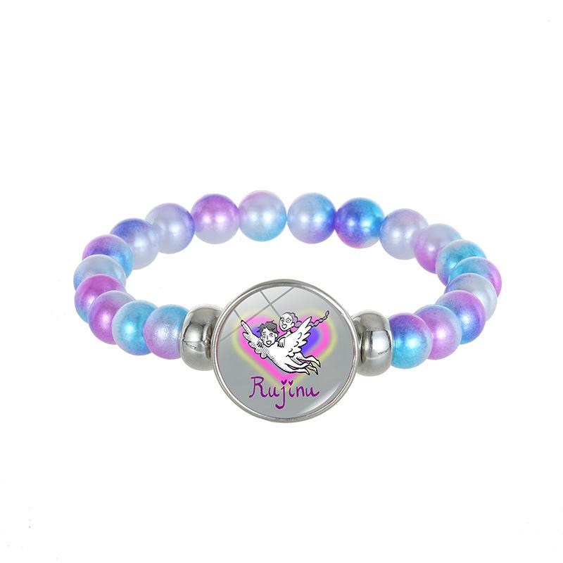 1Pc Demon Hunters K-Pop Lumi Zoe Mira Saja Boy Color Bead Bracelet