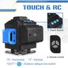 12 Lines 3D 360 Self-Leveling Horizontal And Vertical Powerful Cross Green Lines With 2 Batteries Laser Level