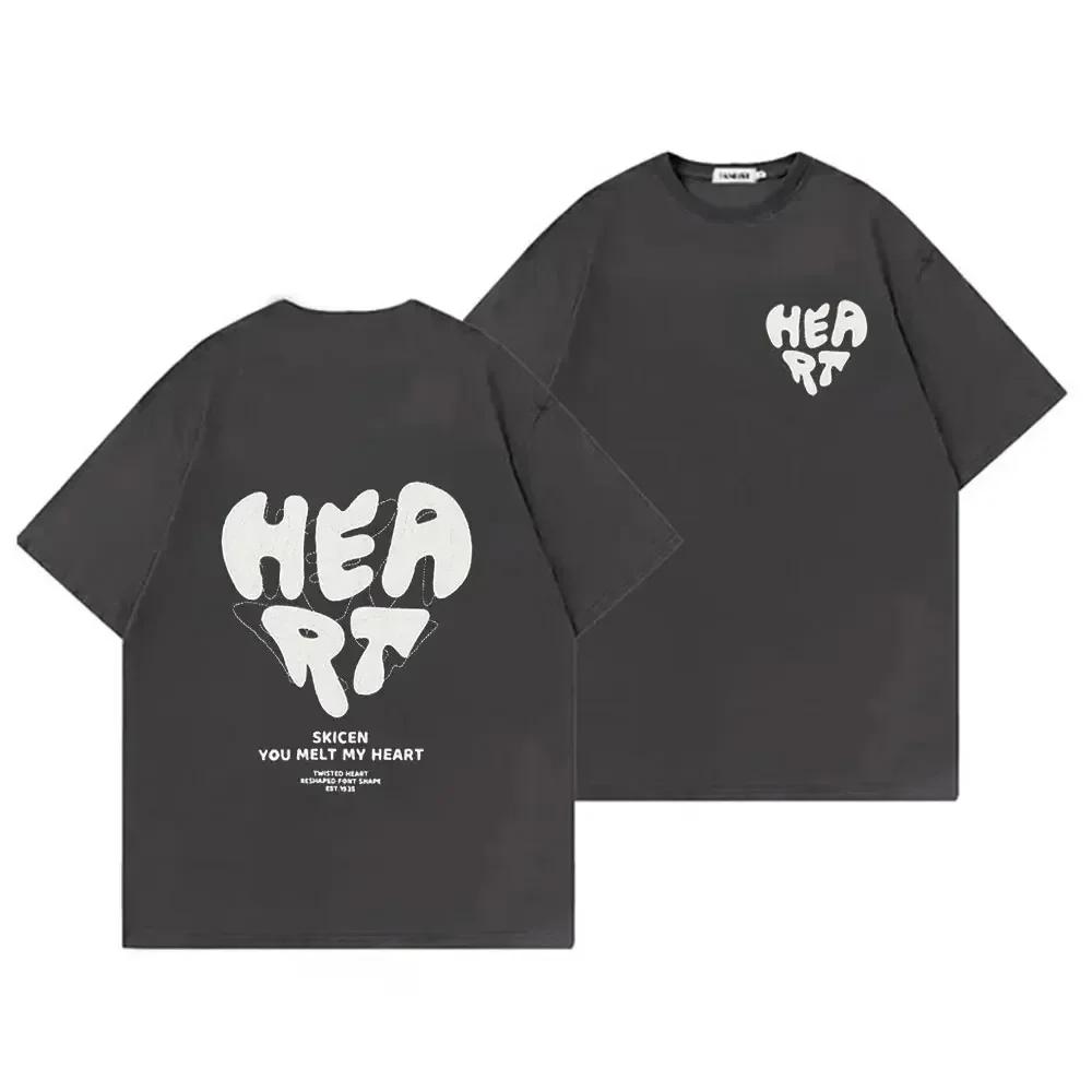 Summer Fashion Printing Men's T-shirt 100% Cotton Short Sleeve Tees Solid Color Brand Womems Tops T-Shirts