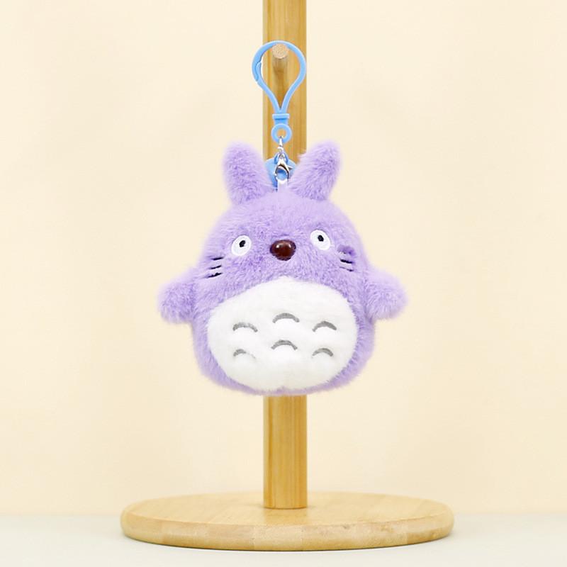 Portachiavi Peluche Totoro Carino Peluche Corto Ultra-morbido Ciondolo per Borsa Regalo per Coppie Portachiavi