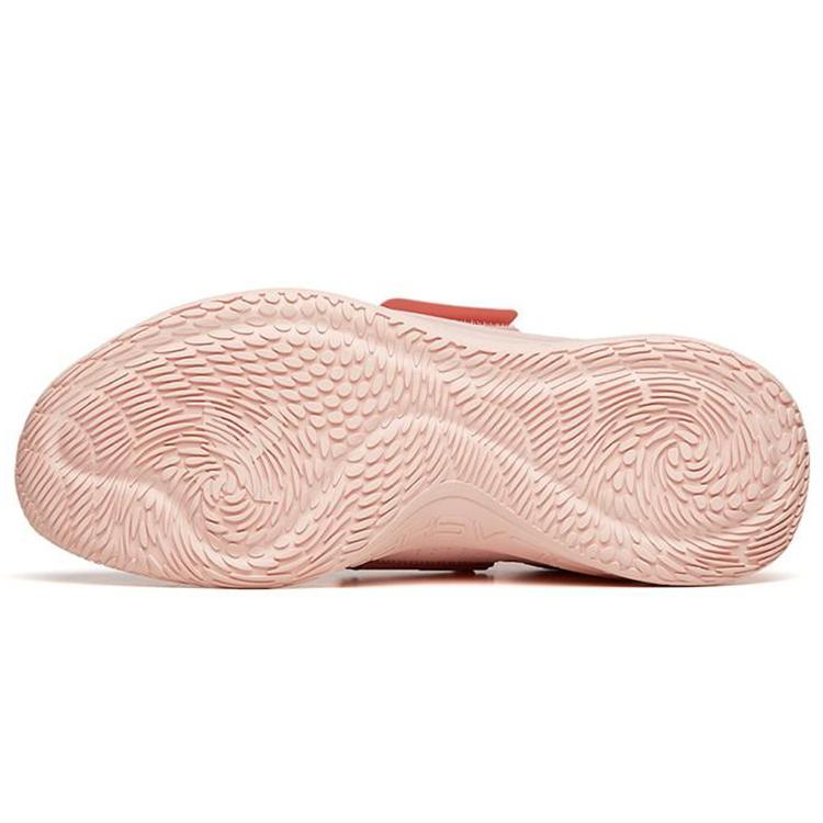 Anta Fleur d'eau 2 KT Amorti Antidérapant Et Résistant à l'Usure Couvrance Chaussures de Basketball Basses Rose Fleur de Cerisier 112021602S-1