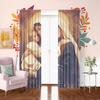 2Pcs- Madonna - Printed curtains -100% polyester, suitable for bedroom curtains and living room decoration