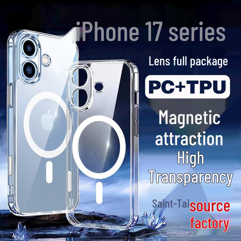 iPhone 17 Pro Max durchsichtige magnetische Hülle mit präzisem Schnitt und vollständiger Abdeckung für die Fotografie