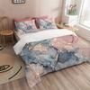 Sky Blue And Pink Mixed Mottled Marble Imitation Marble Craft Theme Quilt Cover Set Zipper Design Machine Washable