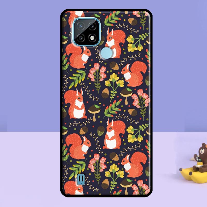Cartoon Squirrel Case For Realme C75 C67 C61 C55 C53 C51 C35 C21Y C25S GT 7 Pro 6 6T 10 11 12 13 14 Pro Plus