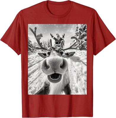Vtipné sobí Vánoční zvířecí Unisex tričko