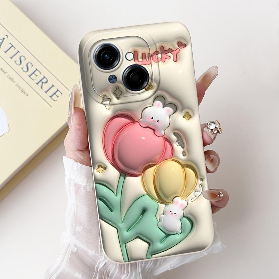 For Tecno Spark Go 1 Case 6.67" Beautiful Flower Painted Cover Soft Silicone Phone Case For Tecno SparkGo 1 Go1 Capa Coque