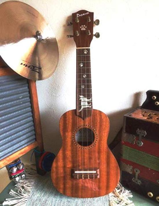 XP Design Guitar Bass Ukulele Cat Paw Inlay Sticker Fingerboard Musical Instrument Reflective Sticker Cat Paw (Silver Design)