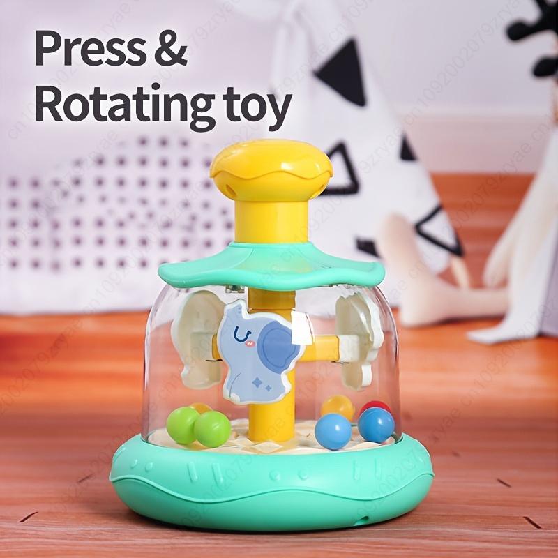 Non-Toxic Interactive Educational Dome Toy With Elephant Design Press & Spin Fun For Kids Perfect Birthday Or Christmas Gift