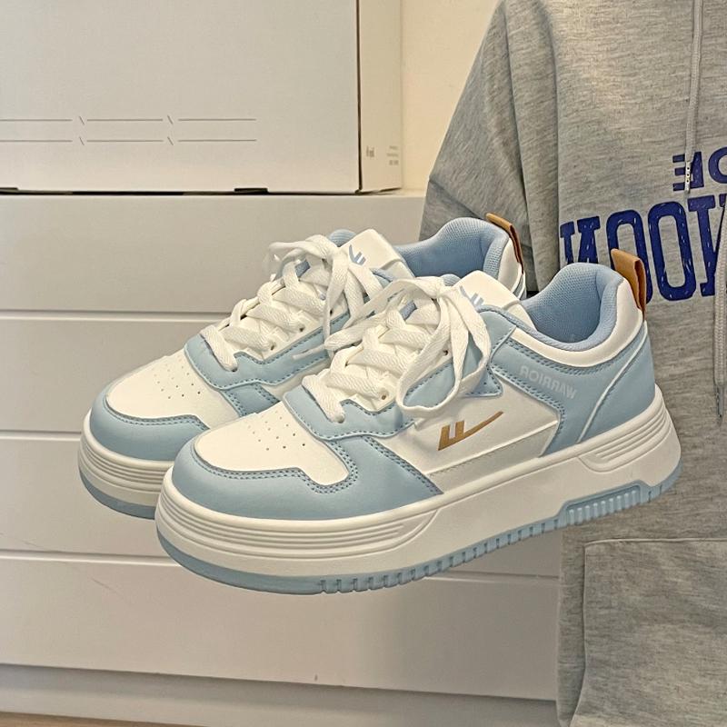 Женские кроссовки Warrior 2025 Осень, Кремово-белые, На толстой подошве, Ретро-стиль Панда, Скейт-обувь, Черно-белые. 38