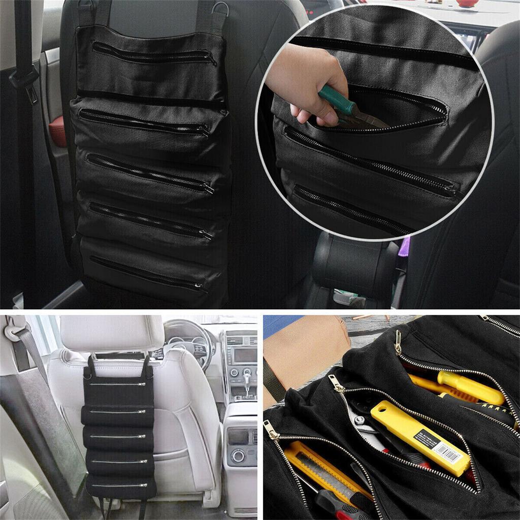 Roll Up Tool Bag Multi-pocket Design Multi-purpose Hanging Carrier Pouch For Screwdrivers Sockets Wench