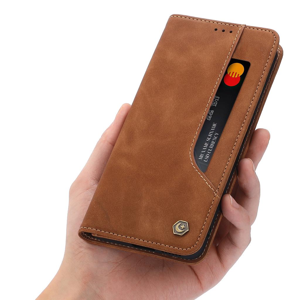  Vintage Strong Magnetic Wallet Case for iPhone 17 & Samsung S25 Ultra - Retro Flip Leather Card Holder Cover