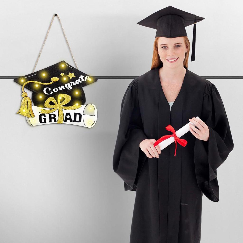 Выпускной деревянный настенный знак для выпускного вечера, украшения внутри и снаружи помещения