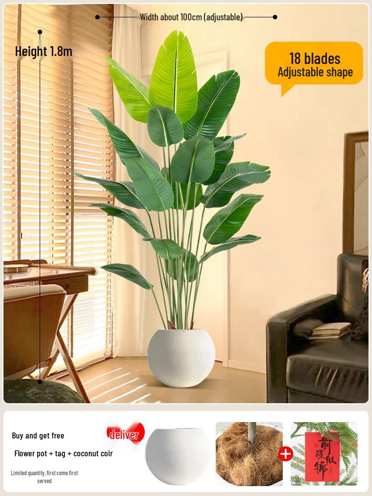 Künstlicher Paradiesvogelbaum - Üppiges Grün für Wohnzimmerdeko