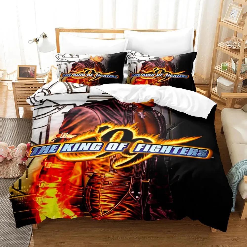 Anime The King Of Fighter Bedding Set Boys Girls Twin Queen Size Duvet Cover Pillowcase Bed Kids Adult Home Textileextile