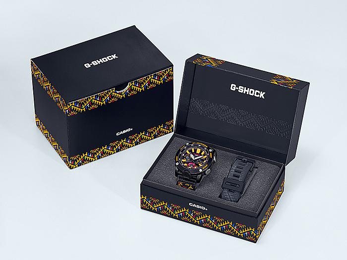 Casio Męski zegarek kwarcowy z żywicy GA-2000BT-1A, wodoodporny do 200M, odporny na wstrząsy, cyfrowy