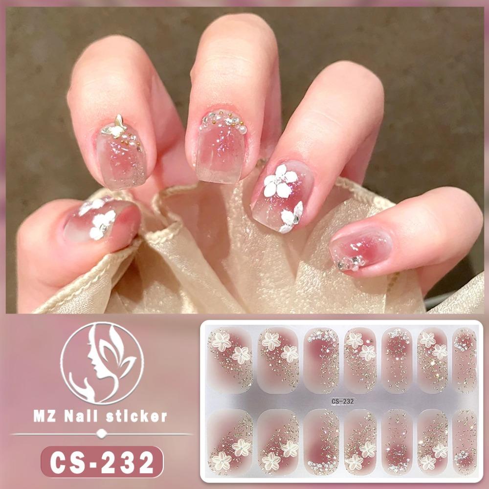 

2025 Новый водонепроницаемый гель-лак для ногтей без запекания, полная наклейка, японский и корейский стиль, весенне-летняя пленка для нейл-арта, бумажная пленка для ногтей, бумажная наклейка-пластырь