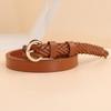 First-layer Cowhide, Double-sided Leather, Hand-woven Belt, Women's Belt, Whole Raw-cut Genuine Leather Belt