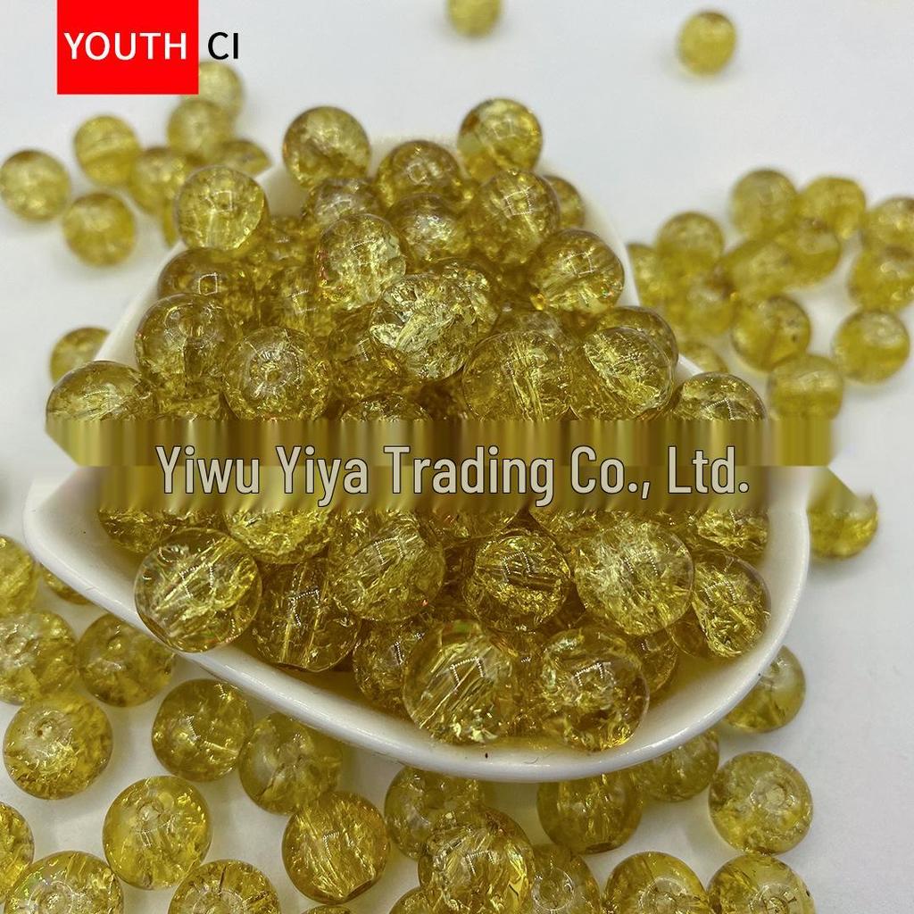 Koraliki z kryształowego szkła z glazurą crackle ice do samodzielnego tworzenia bransoletek i projektów przekładek