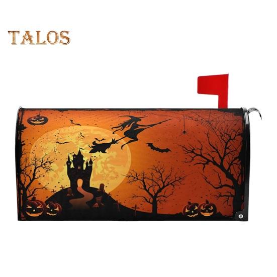 Mailbox Cover Halloween Themed Magnetic Mailbox Wrap Colorful Gothic Mailbox Sleeve for Garden Yard Home Outdoor Decor
