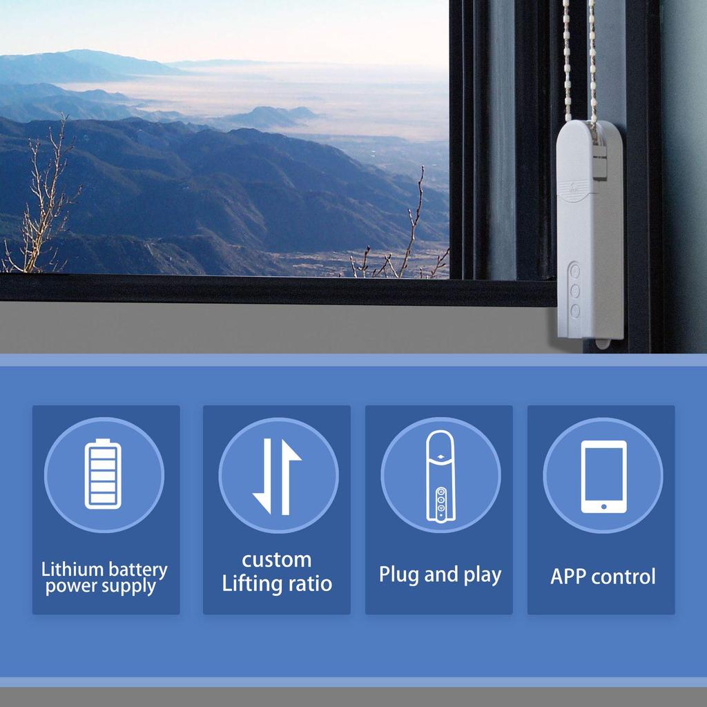 ZigBee Smart Electric Curtain Motor with Remote & App Control