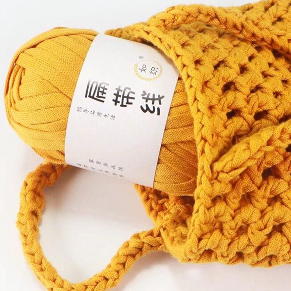 Elastic Knitting Yarn DIY Crochet Carpets Yarn Terylene Flat Thread T-Shirt Yarn Sewing
