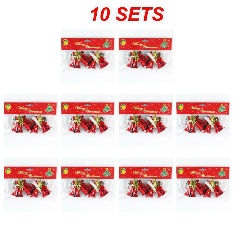 5/10SETS Christmas Mini Electroplated Bell Pendant Exquisite High Quality Christmas Tree Decorations Holiday Bell Decoration