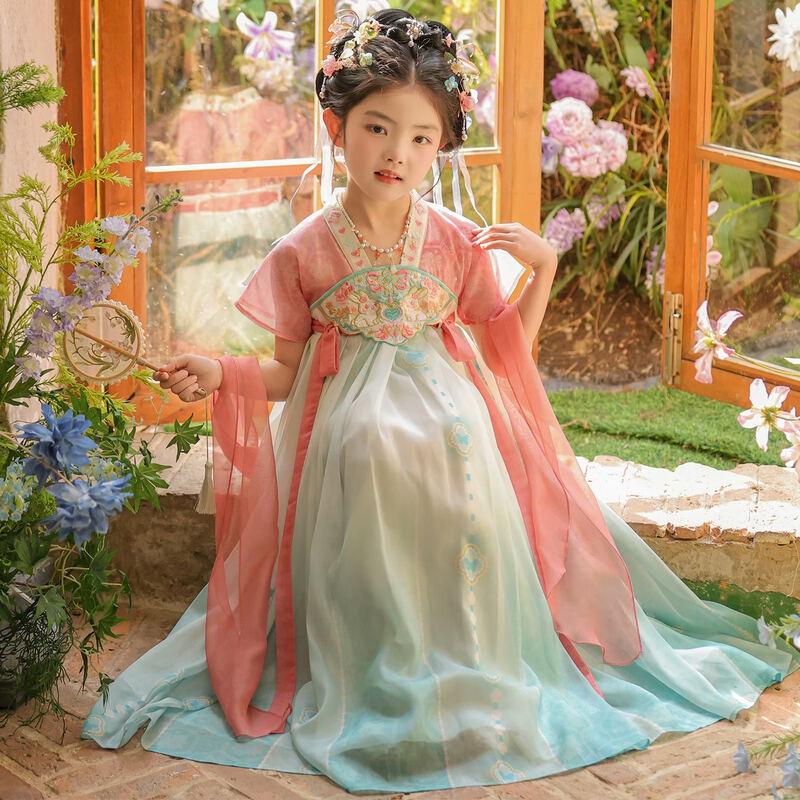 Bamino Girls' Hanfu Summer Dress