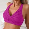 Women's 2025 Cross-border Solid Color One-Piece Swimsuit Beach Bikini Top